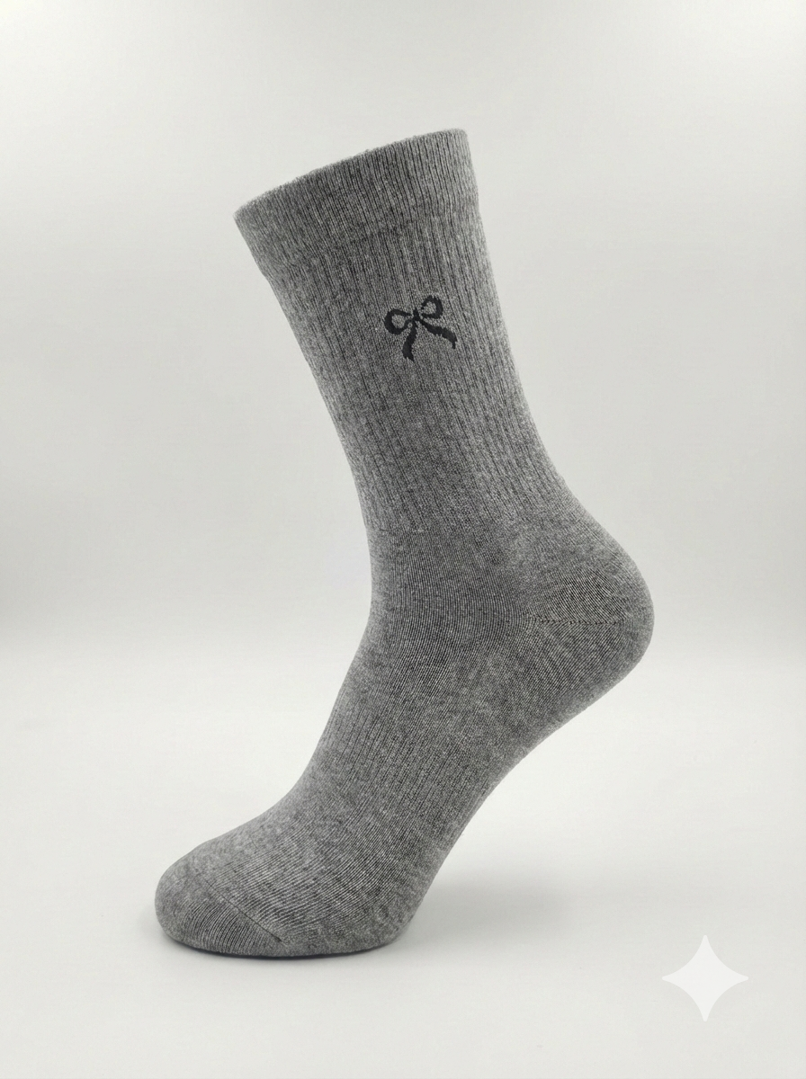The Signature Bow-Tie Ribbed Sock