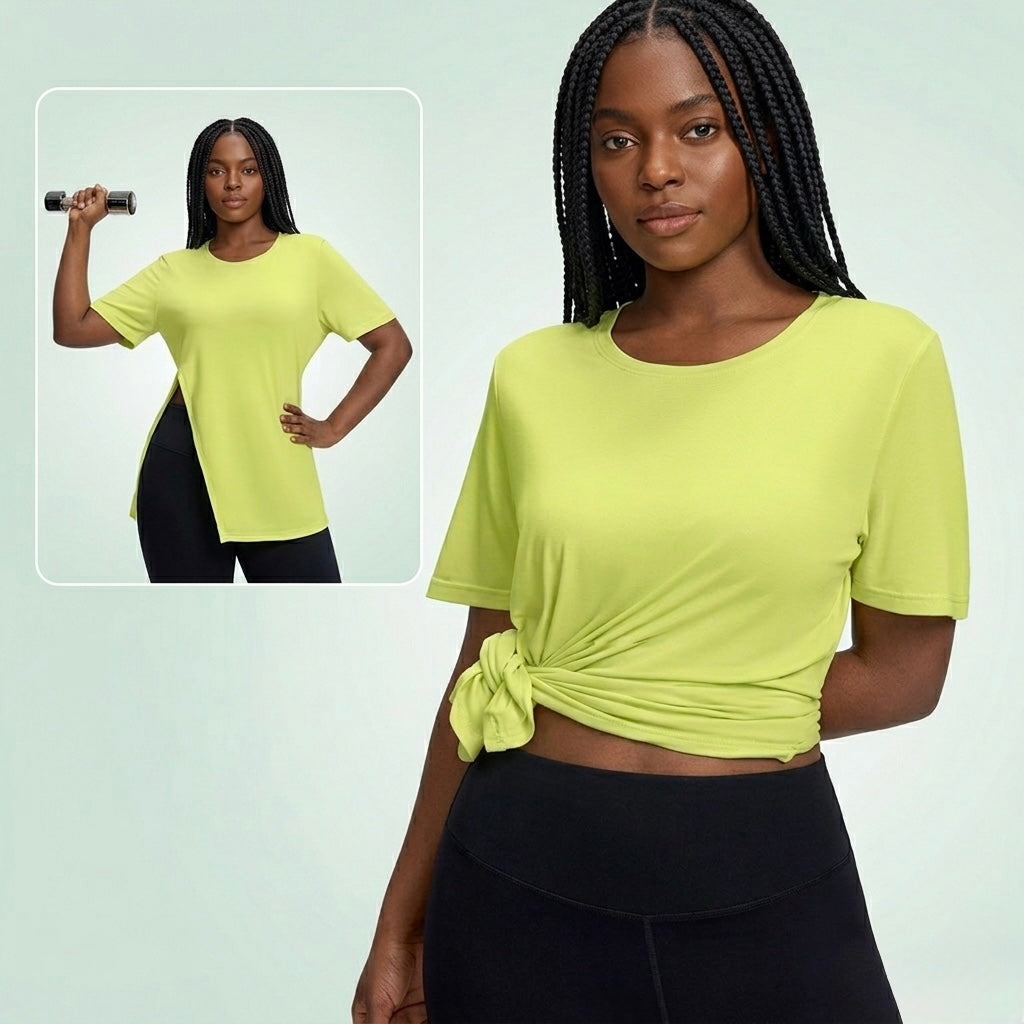 Side-Slit Active Tee (DWY215198)