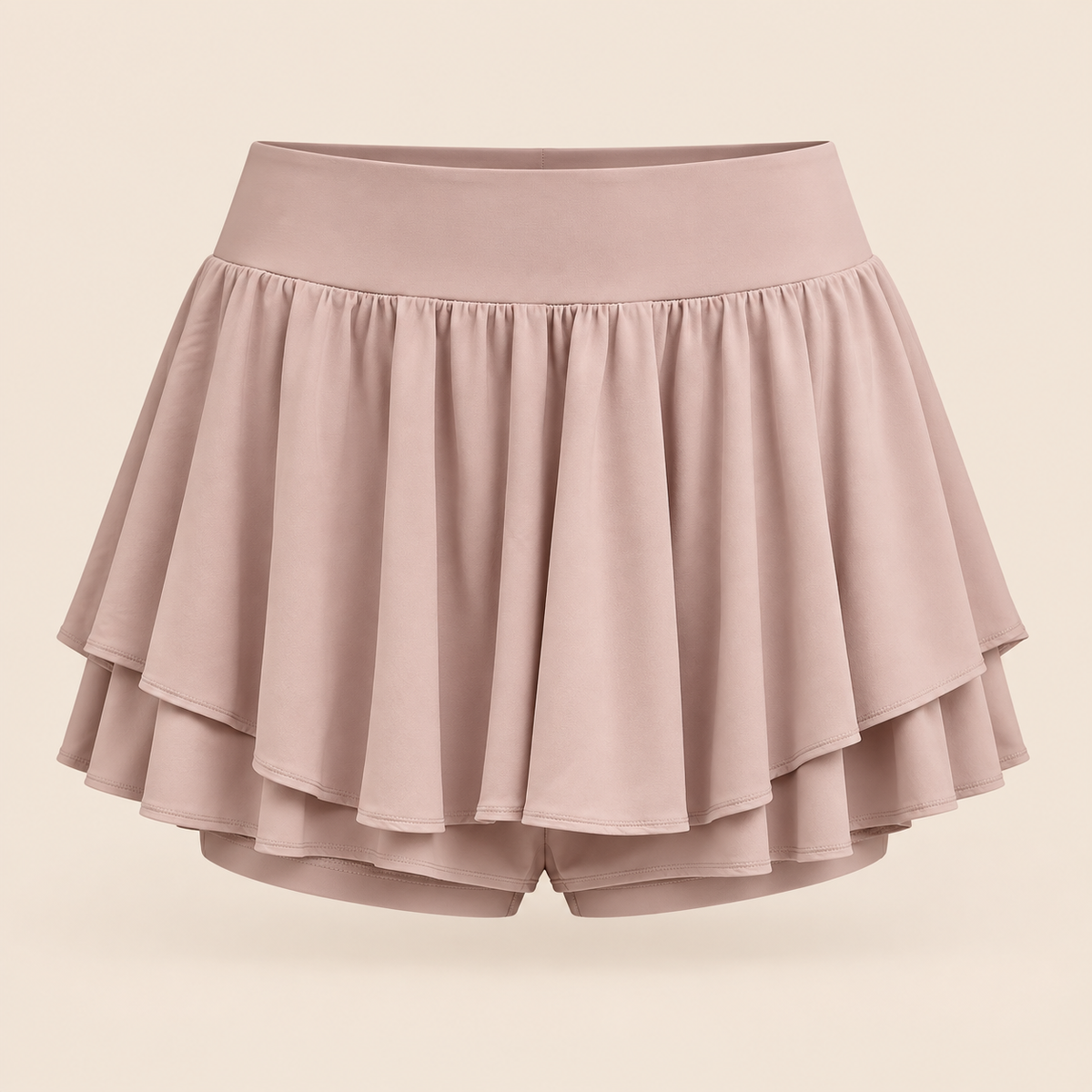 Flare Tennis Skirt with Built-In Shorts
