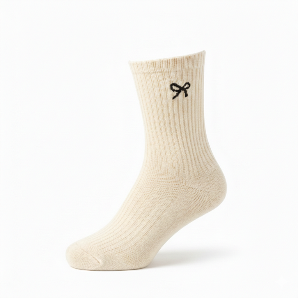 Ribbon Crew Sock