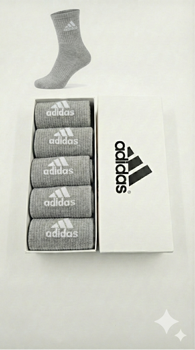Adidas Cushioned Crew Socks (5-Pack)