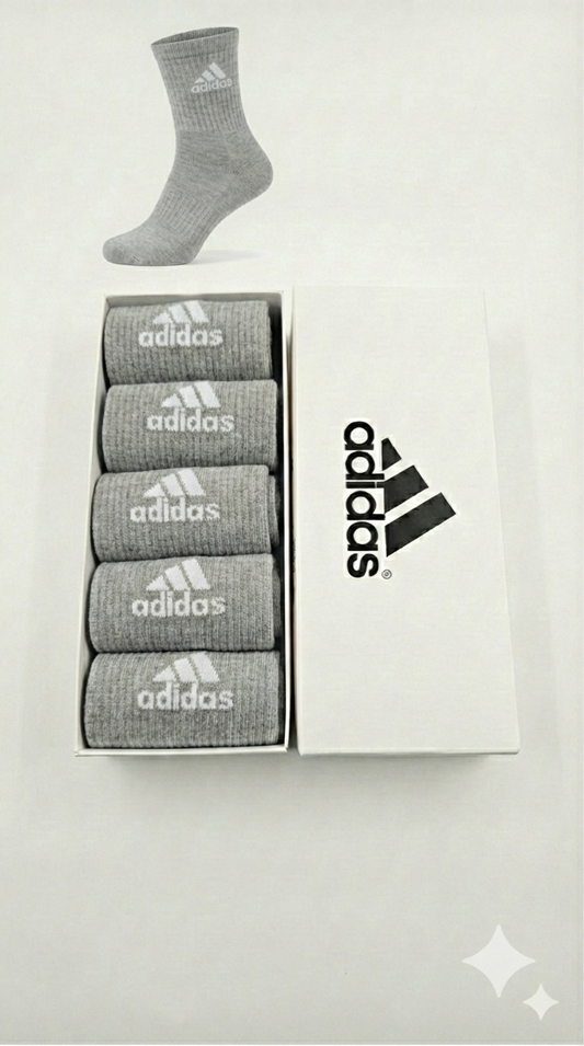 Adidas Cushioned Crew Socks (5-Pack)