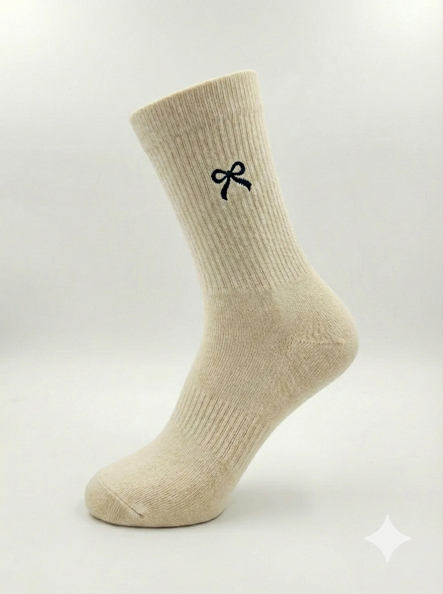 The Signature Bow-Tie Ribbed Sock