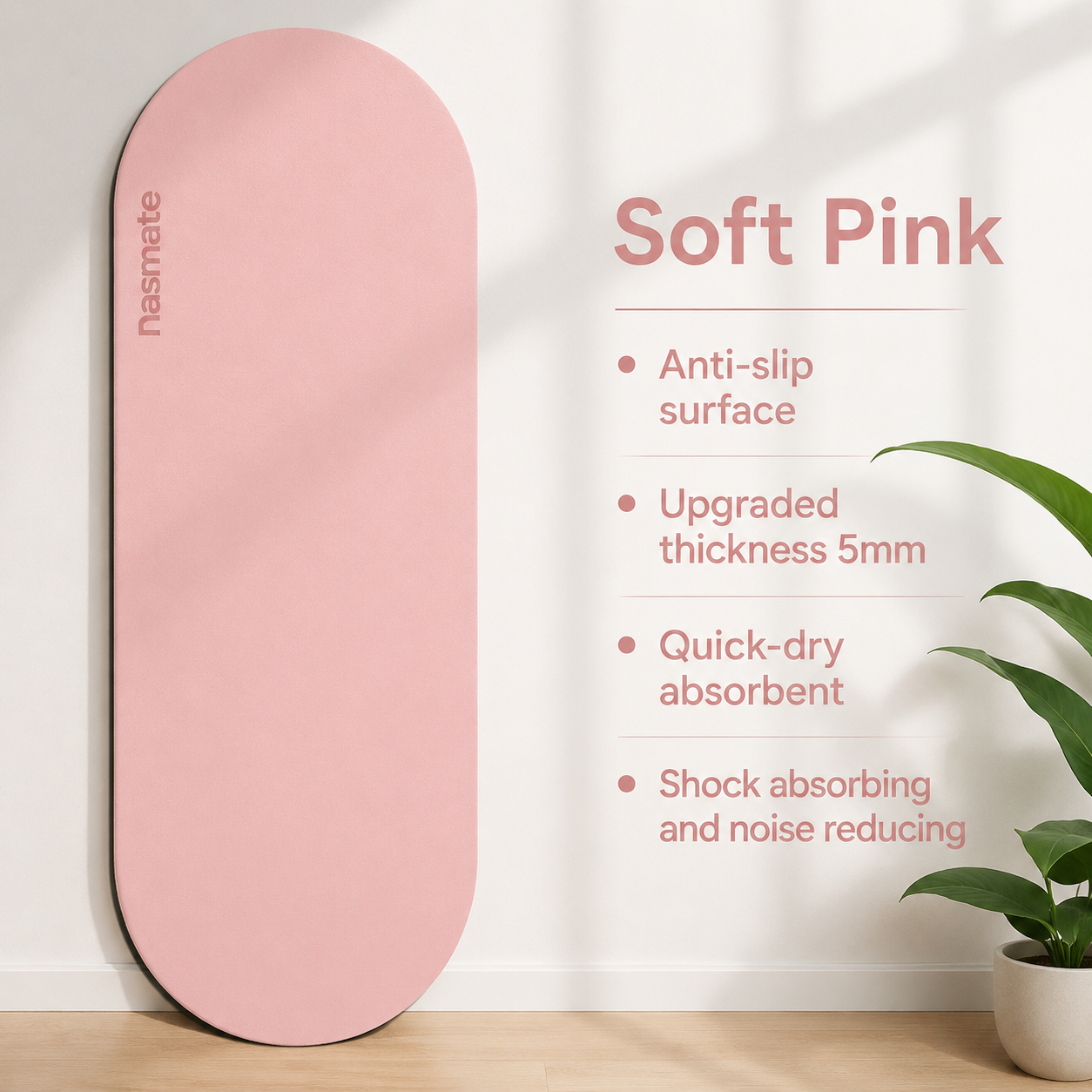 Nasmate Rubber Oval Yoga Mat